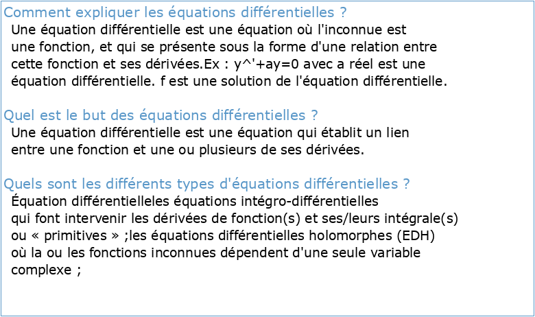 introduction à la théorie qualitative des équations différentielles