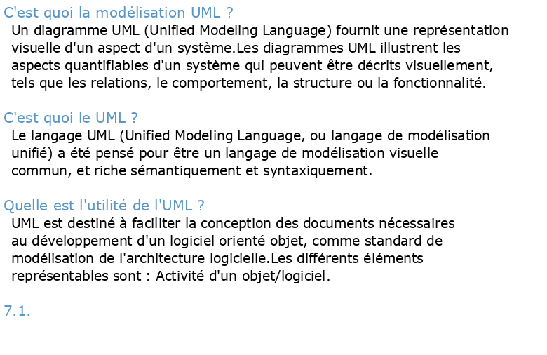Modélisation UML