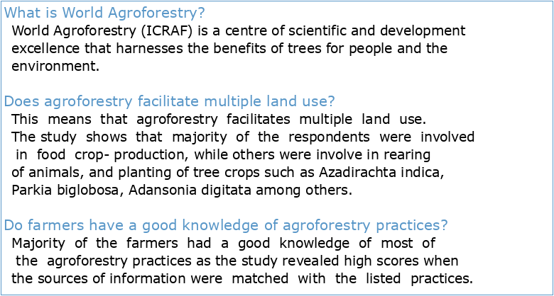 World Agroforestry  Transforming Lives and Landscapes with