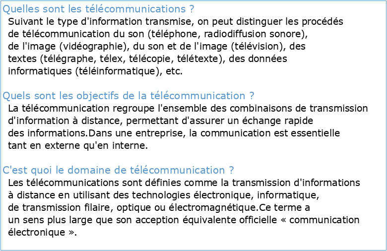 Télécommunications Fondamentales