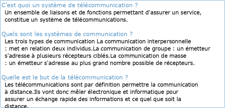 Introduction aux systèmes de télécommunications