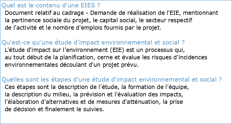 Etude d'Impact Environnemental et Sociale Rapport Final