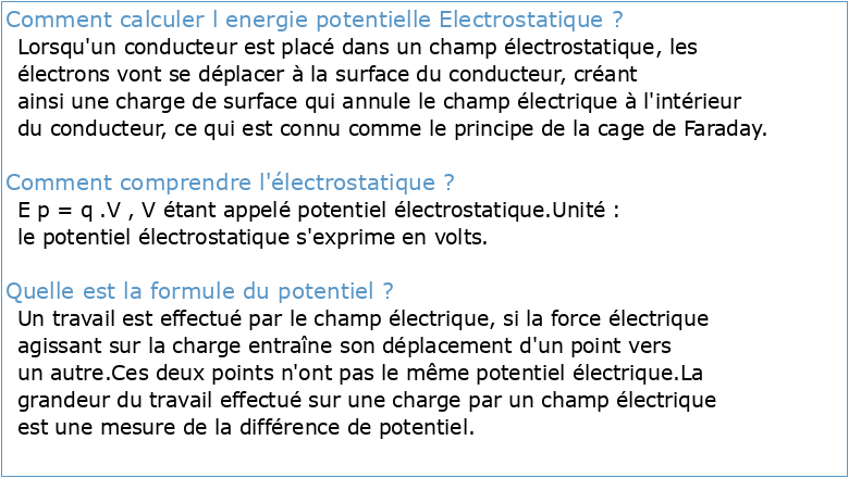 Chapitre 5 :Energie électrostatique