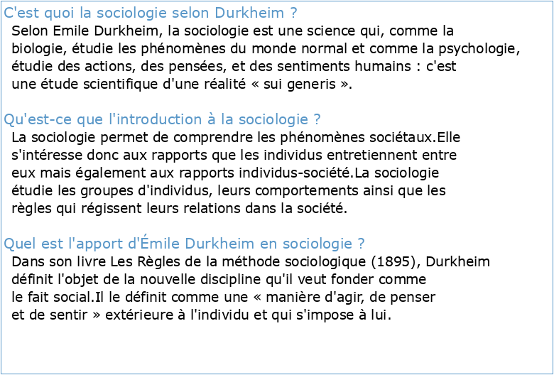 SOC-1000 : Introduction à la sociologie