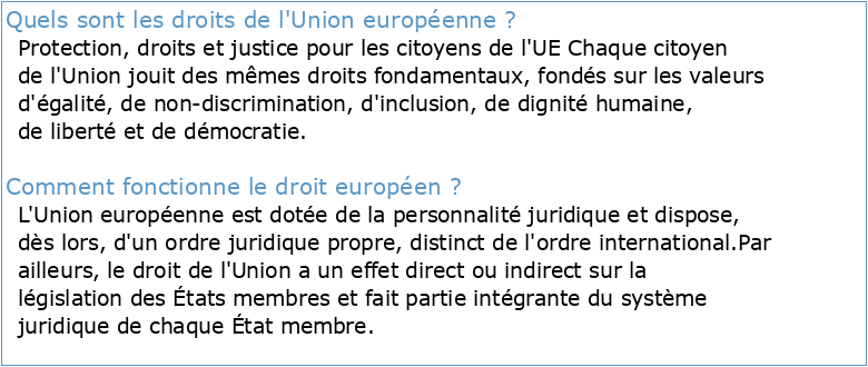 Droit de l'Union européenne