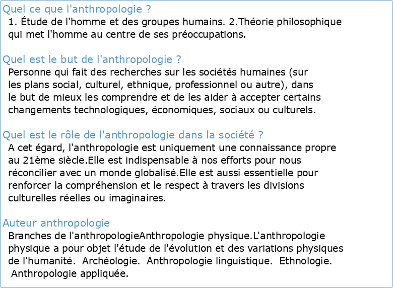 L Anthropologie