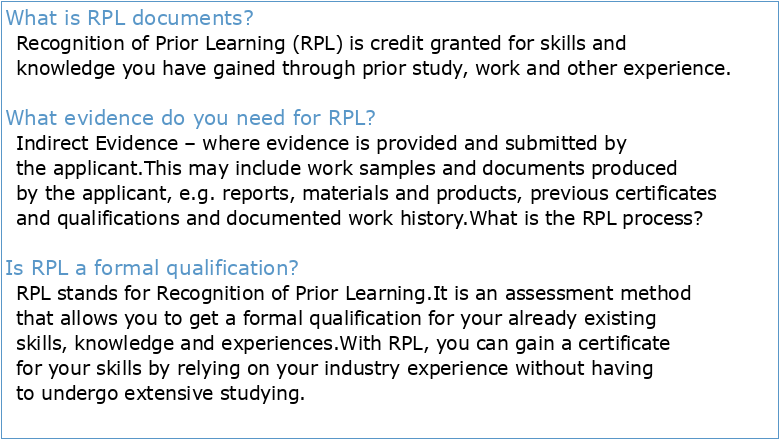 Formal documents on RPL: