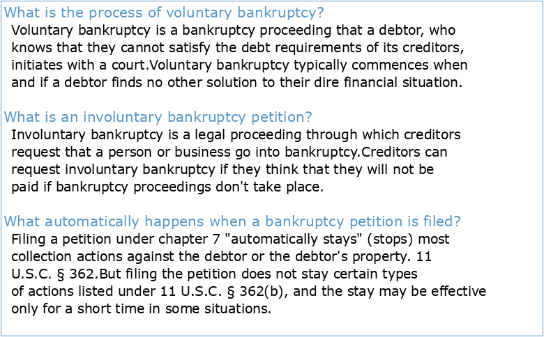 United States Bankruptcy Court Voluntary Petition