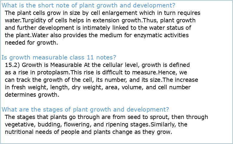 Chapter 15 (PLANT GROWTH AND DEVELOPMENT)