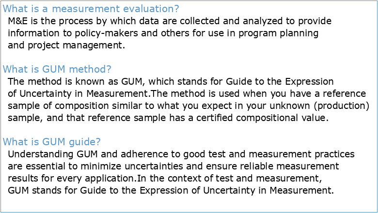 Evaluation of measurement data