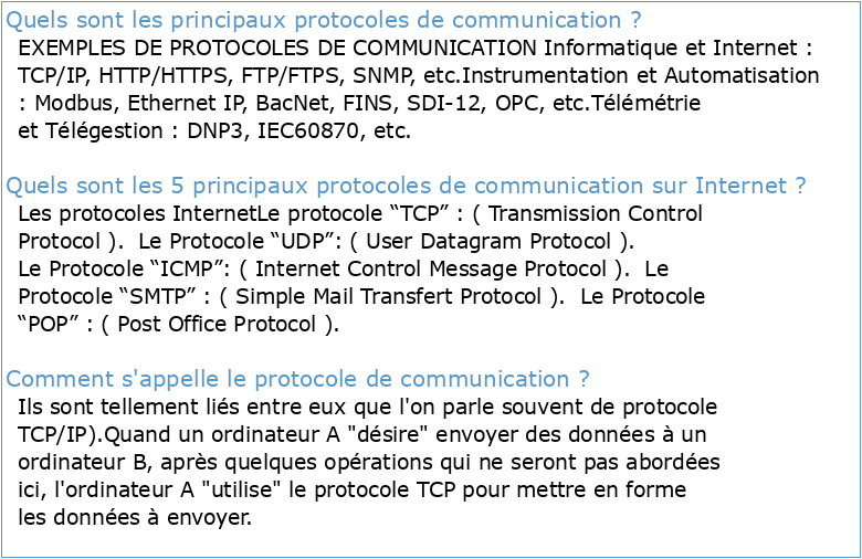 1 Protocoles de communication dédiés Jean-Philippe Babau