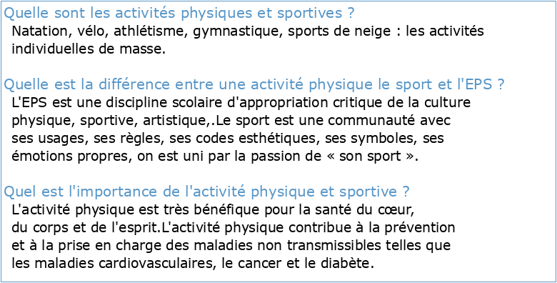 Politique de l'activité physique et du sport  Ville de Saint-Jean-sur