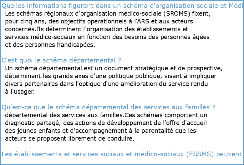 Schéma Départemental d'Organisation Sociale et Médico-sociale