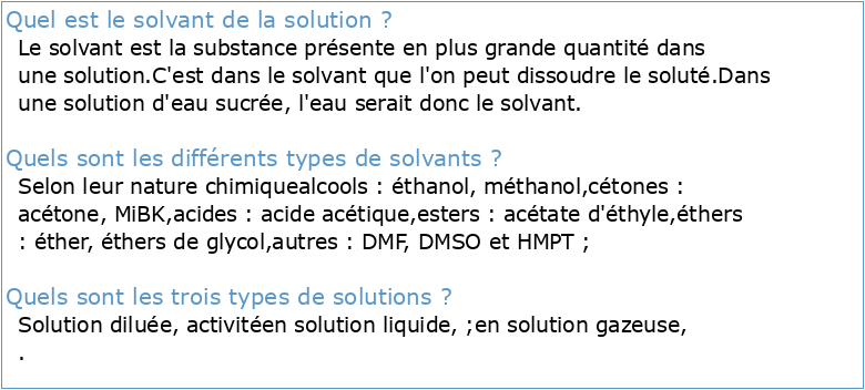 solvants & solutions 2023