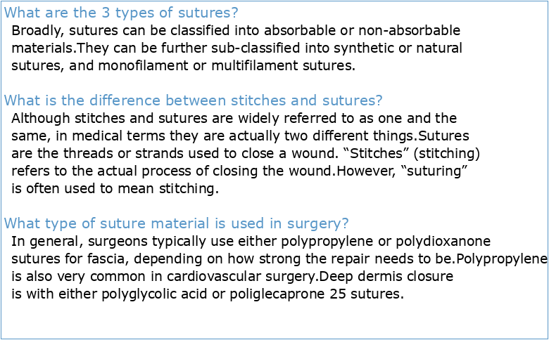 surgical sutures meshes and biosurgicals