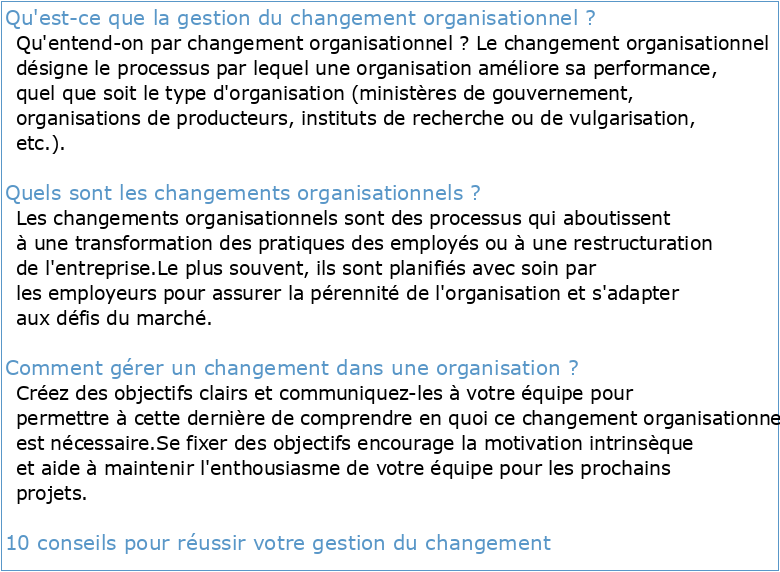 Vers une gestion plus humaine du changement organisationnel
