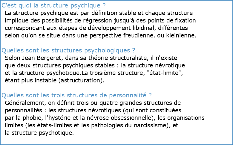 Structure psychotique