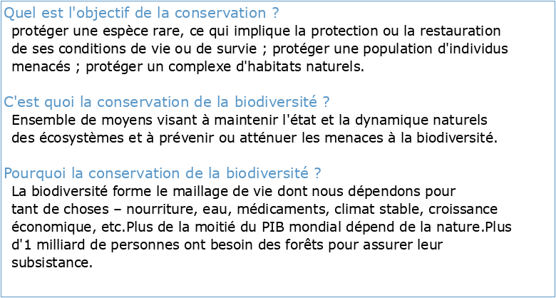 Biologie de la conservation