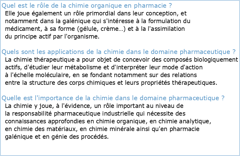 Polycopié De Chimie Organique Pharmaceutique