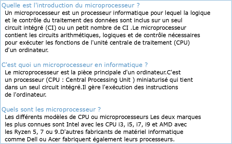 7 Introduction aux microprocesseurs