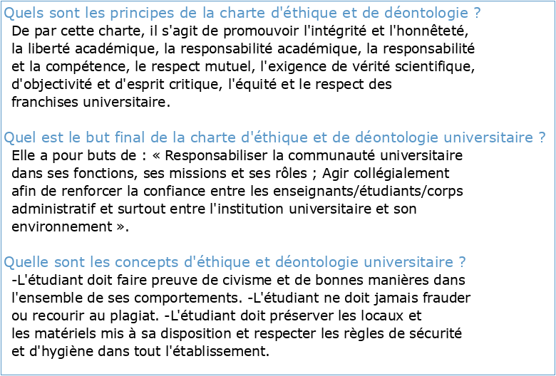 Charte de déontologie et d'éthique de l'Université de Poitiers