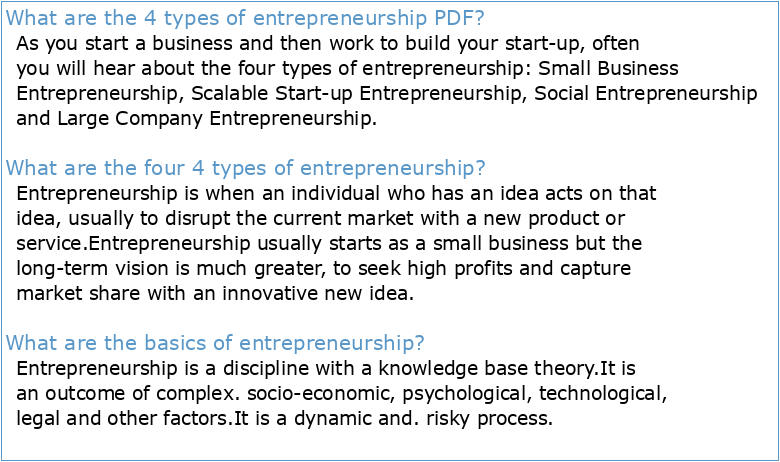Entrepreneurship 101 [pdf]