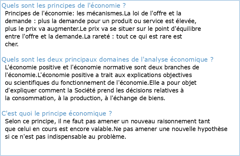 principes d'analyse economique