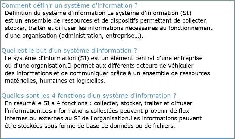 Introduction aux Systèmes dInformation