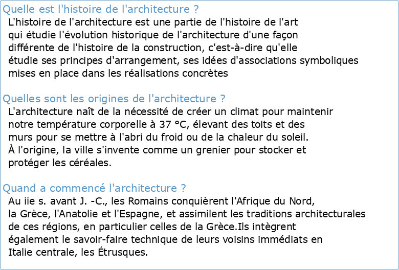 A1S1 Histoire de l'architecture