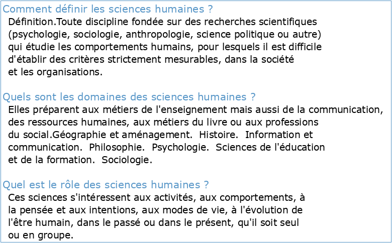 Sciences humaines 1231
