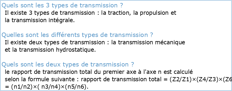 Cours transmission (1° partie)
