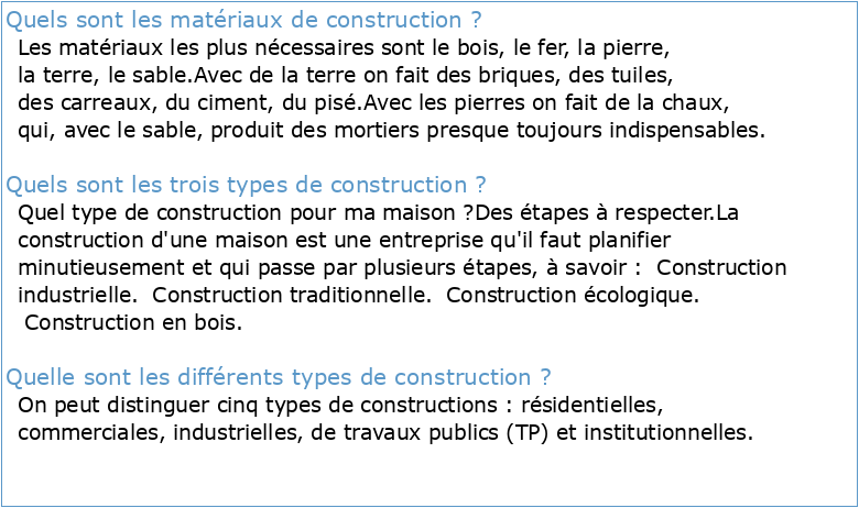 MATERIAUX DE CONSTRUCTION 01