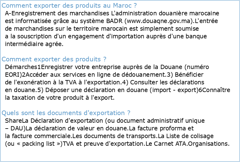 Guide pratique d'exportation de produits d'artisanat
