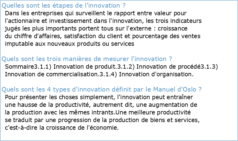 Chapitre 1 Introduction à la statistique de l'innovation et