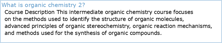 Organic chemistry lchm1141a