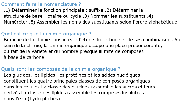 Chimie organique lchm1141