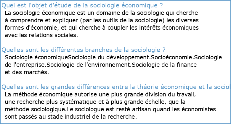 “La sociologie économique de langue française : originalité et