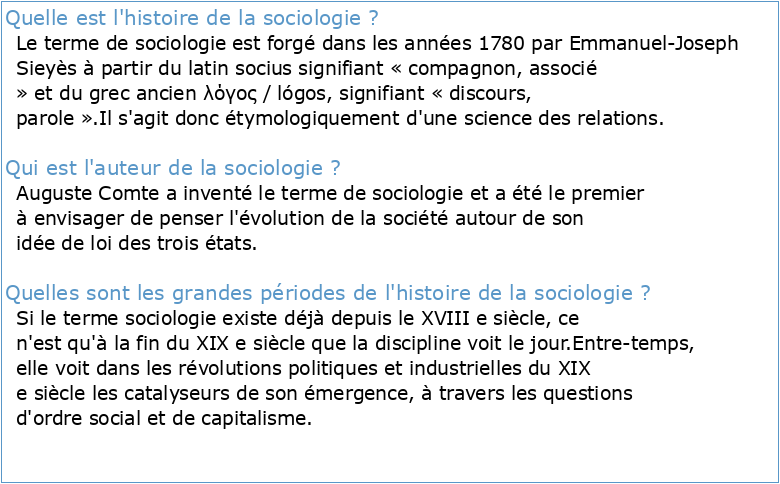 Frédérick Guillaume Dufour La sociologie historique