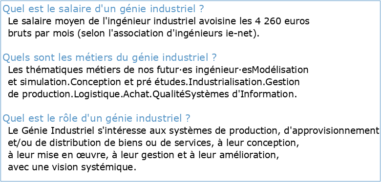 Génie Industriel et Technologies Numériques (GITN)