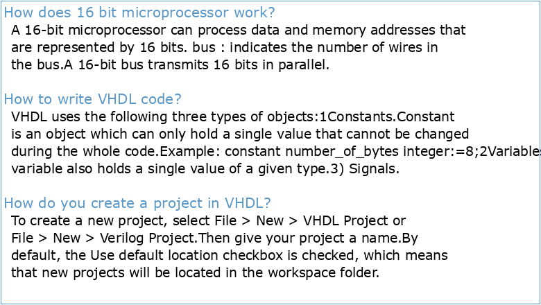 To Design 16 bit Synchronous Microprocessor using VHDL on FPGA
