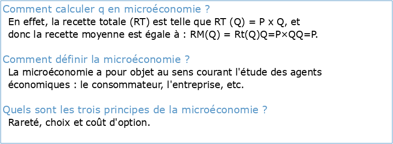 Microéconomie 5 CM