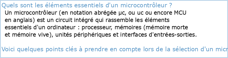 Le Microcontrôleur 8051/8052