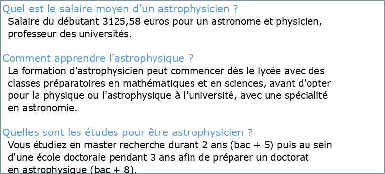 Cours d'astrophysique III :