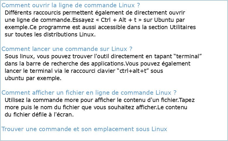 TP 01 : La ligne de commande sous Linux