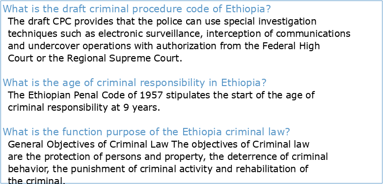 Criminal Procedure Code Of Ethiopia