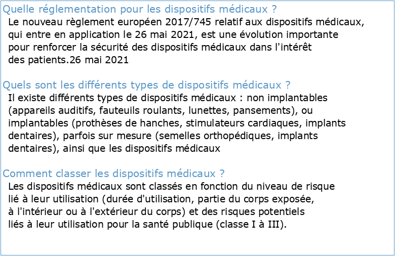 Règlement UE 2017/745 Dispositifs Médicaux