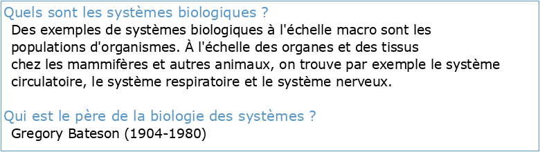 Biologie systémique