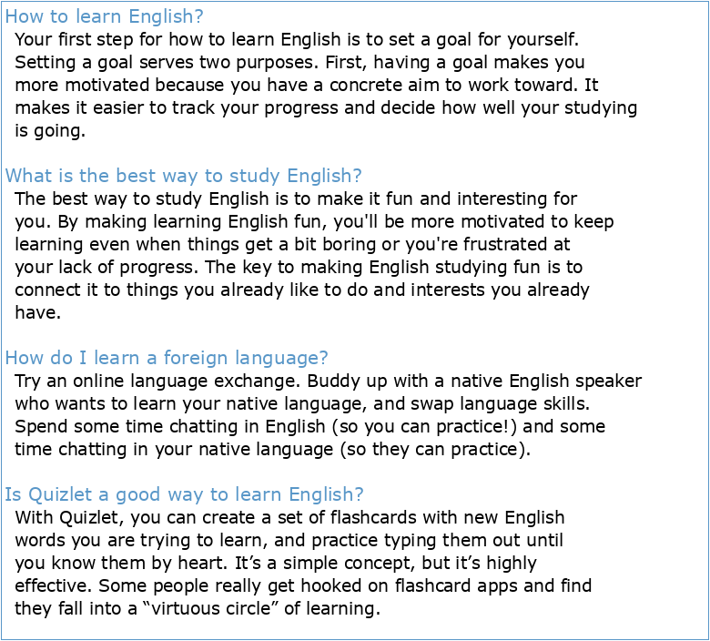 Your path to learning English step by step