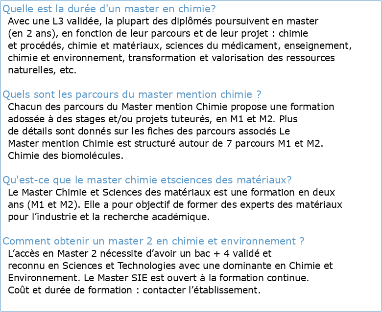 Master Chimie Des Matériaux 2021-2022
