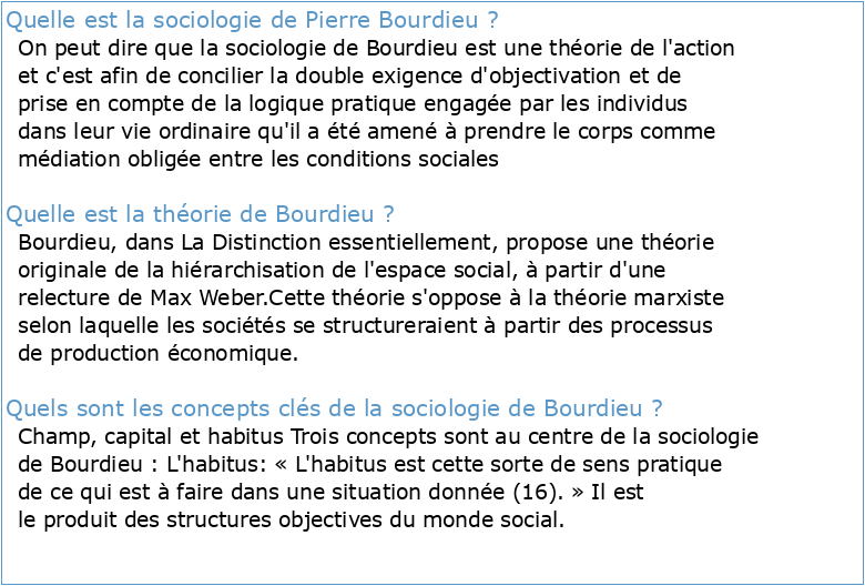 La sociologie anthropologique de Pierre Bourdieu